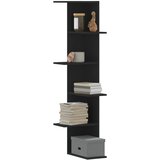  Kutna zidna polica crna 36,5x36,5x140 cm konstruirano drvo | shoptok.hr