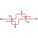PT LIVING Rdeč kovinski stenski obešalnik 60,5 cm Metro – | Shoptok.si