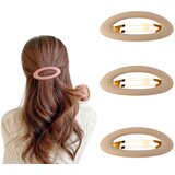INF Mat lasni sponki 3-delni set – ovalen akril-metal z vzmetjo Khaki, (5000327194) | Shoptok.si