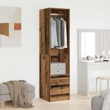  Garderobna omara starinski les 50x50x200 cm inženirski les | Shoptok.si