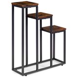ModernHome loft stalak za cvijeće za dekoraciju, s 3 police crni | shoptok.hr
