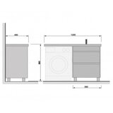 Ormarić s umivaonikom Wing 60W L podni | shoptok.hr
