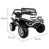  Licencirani auto na akumultor Mercedes BENZ UNIMOG - bijeli | shoptok.hr