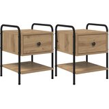 vidaXL Nočna omarica 2 kos Artisan hrast Inženirski les, (5000298657) | Shoptok.si