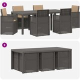  Vrtni set za objed s jastukom 7 pcs Svijetlosiva i taupe PP | shoptok.hr