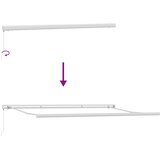 Tenda na uvlačenje antracit-bijela 4,5x3 m tkanina i aluminij | shoptok.hr