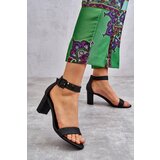 Boto Glossy Heel Sandals Black Maxim | Shoptok.si