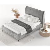 Maison de Rêve Sivi tapecirani bračni krevet s prostorom za odlaganje s podnicom 160x200 cm Shell – | shoptok.hr
