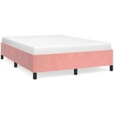 vidaXL Posteljni okvir roza 140x190 cm žamet | Shoptok.si