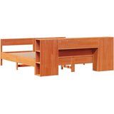 Krevet s regalom za knjige bez madraca 200x200 cm od borovine | shoptok.hr