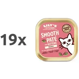 Lily's Kitchen Smooth Paté Kitten - piščanec, svinjina, postrv in govedina 19 x 85 g