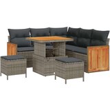  Vrtna sedežna garnitura 8 pcs Siva poli ratan, (5000133647) | Shoptok.si