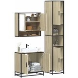 vidaXL 3-dijelni set kupaonskog namještaja boja hrasta sonome drveni | shoptok.hr