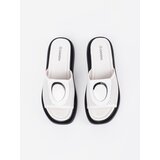 GOODIN White and black comfortable platform flip-flops | Shoptok.si
