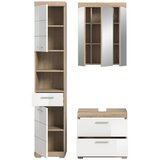 MID.YOU Kopalnica Lambada, Barva Hrasta, Bela, 3-Delna | Shoptok.si