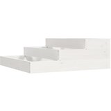 Maison Chic Visoka greda - Greda - Cvetlični Lonec bela 78x78x27 cm trdna borovina, (21789818) | Shoptok.si