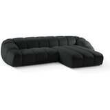 Micadoni Home Crna baršunasti kutna garnitura Diana – | shoptok.hr