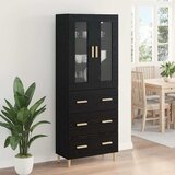  Highboard s ladicama Crni hrast 69,5 x 34 x 180 cm | shoptok.hr