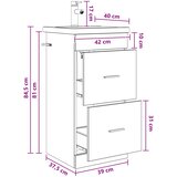  Kupaonski umivaonik s sudoperom Bijela 42 x 40 x 84,5 cm | shoptok.hr