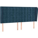 Vzglavje z ušesi temno modra 163x23x118/128 cm žamet, (20954128) | Shoptok.si