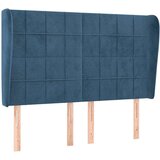  Uzglavlje s ušima tamnoplavo 147x23x118/128 cm baršunasto | shoptok.hr