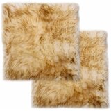  Jastučići za stolice 2 kom smeđi prošarani 40x40 cm ovčja koža | Eponuda.ba