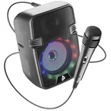 Prenosni Bluetooth karaoke zvočnik MS z LED lučkami in mikrofonom, (5000443338)