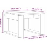  Kava Stol Crni hrast 50 x 50 x 35 cm Konstruirano drvo | shoptok.hr