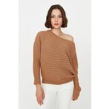 Trendyol Brown Bat Sleeve Knitwear Sweater Cene