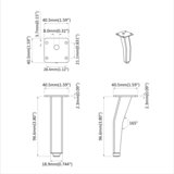  Stativne Noge 12 pcs Crna 40 x 40 x 100 mm Željezo | shoptok.hr