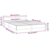  Okvir za krevet bez madraca crni 140 x 190 cm baršunasti | shoptok.hr