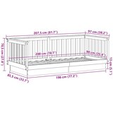  Dnevni krevet bez madraca 90x200 cm Masivno drvo Bor | shoptok.hr