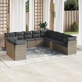  11-dijelni set vrtnih sofa od poliratana s jastucima sivi | shoptok.hr