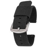 INF najlonski pas za uro z vzmetnimi palicami za hitro sprostitev black 20 mm, (21605635) | Shoptok.si