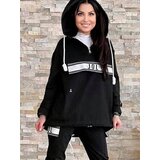By o la la Black hoodie oversize print la Cene