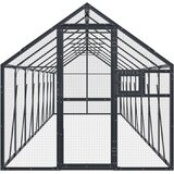  Kavez za ptice antracit 1,79x8x1,85 m aluminijski | shoptok.hr