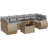 Maison Chic Seti vrtnega pohištva - Vrtna garnitura - Vrtni pohištvo set 8-delna z blazinami bež poli ratan, (21799607) | Shoptok.si