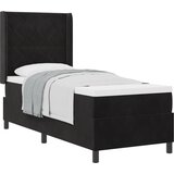 vidaXL Box Spring Krevet s Madracem Crni 80x200 cm Baršun | shoptok.hr