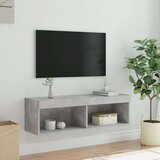 TV ormarić s LED svjetlima siva boja betona 100x30x30 cm | shoptok.hr