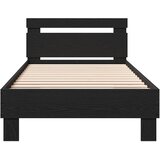  Krevetna konstrukcija s uzglavljem Crni hrast 203 x 95 x 70 cm | shoptok.hr