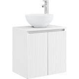vidaXL Umivalnik s pritrditev na steno Bela 49,5 x 41 x 64,5 cm, (5000246322) | Shoptok.si