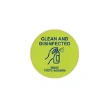 Okrogle Nalepke Čisto in Razkuženo (1000 kom) - Clean & Disinfected