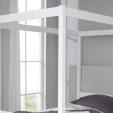 MID.YOU Postelja Z Baldahinom Lino, Bor, Masivno, Bela | Shoptok.si