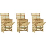 vidaXL Vrtni kompostnik iz letvic 3 kosi 80x50x100 cm borovina Cene