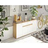 Mömax komoda carmen, bela, barva hrasta | Shoptok.si