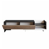 Hanah home Hanah Kućni TV komoda Parion, 165x41x35 cm, Bijelo-Crno-Orah | Eponuda.ba