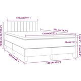 Box spring postelja z vzmetnico svetlo siva 120x200 cm žamet, (20846607) | Shoptok.si