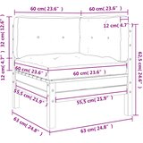  Kutna vrtna sofa s jastucima 2 kom voštano smeđa od borovine | shoptok.hr