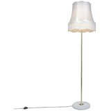 QAZQA Retro talna svetilka medenina s kremo Granny 45 cm - Kaso | Shoptok.si