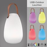 Fischer & Honsel Bijela/smeđa LED stolna lampa (visina 26 cm) Ruby – | shoptok.hr